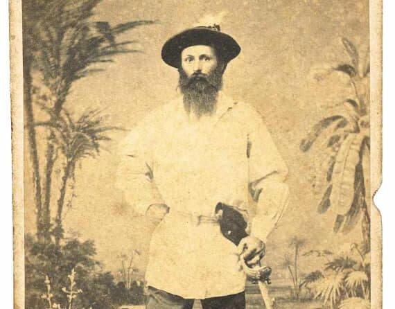 General Antonio Guzmán Blanco en la Guerra Federal, circa 1863. Foto de Lessmann y Laue en Caracas