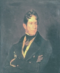 Retrato de Sir Robert Ker Porter , primer representante diplomático inglés en Venezuela, 1840 autor Adams, Lewis Brian , colección Fundación John Boulton