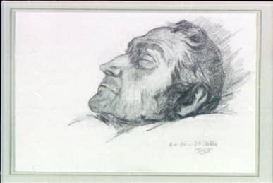 Bolivar en su lecho de muerte. Autor: Tito Salas colección bolivariana Fundación John Boulton